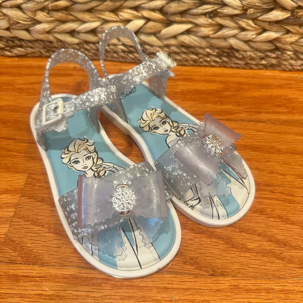 Mini Melissa Frozen Sandals sz 12 Disney Frozen Elsa Sandals